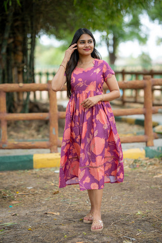 AMETHYST FLORAL | MATERNITY MAXI ANKLE LENGTH