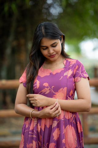 AMETHYST FLORAL | MATERNITY MAXI ANKLE LENGTH