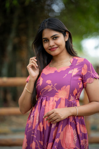 AMETHYST FLORAL | MATERNITY MAXI ANKLE LENGTH
