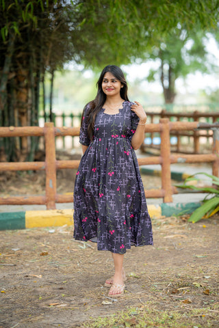 SHADOW LATTICE | MATERNITY MAXI ANKLE LENGTH