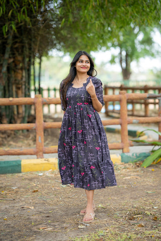 SHADOW LATTICE | MATERNITY MAXI ANKLE LENGTH