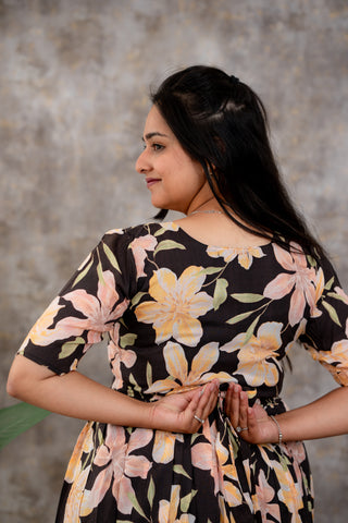 GRANDEUR GARDEN | MATERNITY COTTON MAXI FULL LENGTH