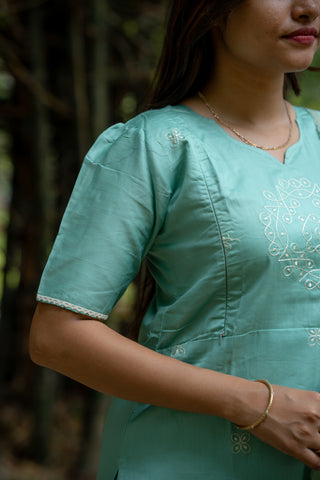 MINT RIVERIE | MATERNITY KURTI SET