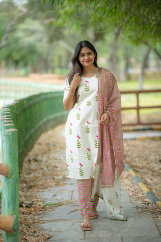 VANILLA BLOOM | MATERNITY KURTI SET