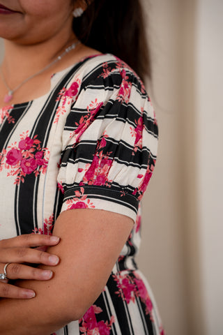 STRIPES | MATERNITY COTTON MAXI FULL LENGTH