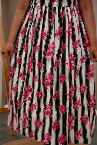 STRIPES | MATERNITY COTTON MAXI FULL LENGTH