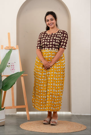 DUAL JUMBO | MATERNITY COTTON MAXI FULL LENGTH