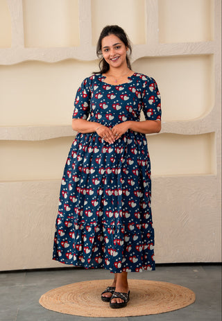 DUAL HEARTS | MATERNITY COTTON MAXI FULL LENGTH