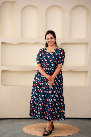 DUAL HEARTS | MATERNITY COTTON MAXI FULL LENGTH