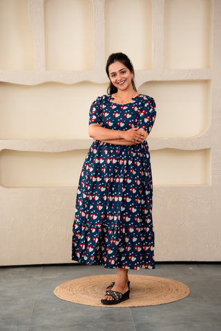DUAL HEARTS | MATERNITY COTTON MAXI FULL LENGTH