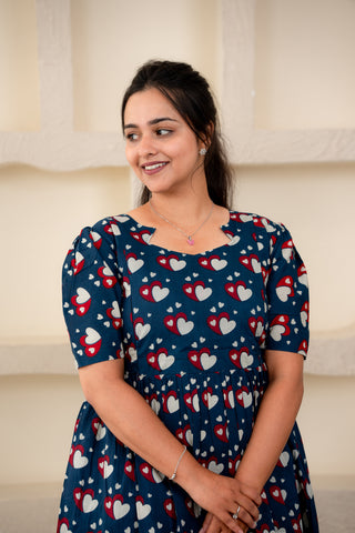 DUAL HEARTS | MATERNITY COTTON MAXI FULL LENGTH