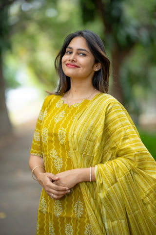 MARIGOLD RAIN | MATERNITY KURTI SET