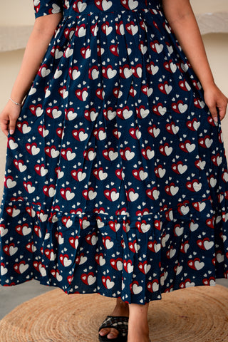DUAL HEARTS | MATERNITY COTTON MAXI FULL LENGTH