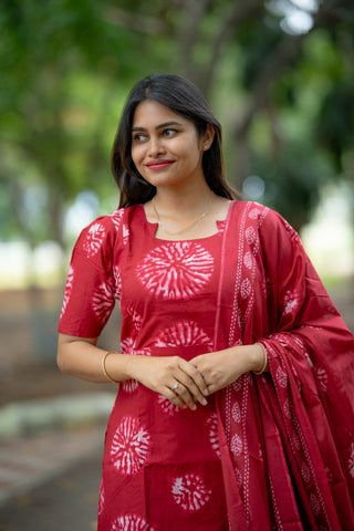 CRIMSON RADIANCE | MATERNITY KURTI SET
