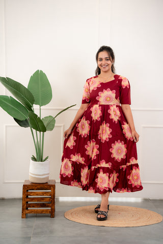 RANGOLI | MATERNITY COTTON MAXI ANKLE LENGTH