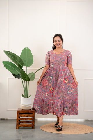 VEDIC VINE | MATERNITY COTTON MAXI ANKLE LENGTH