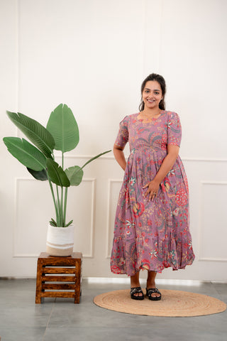 VEDIC VINE | MATERNITY COTTON MAXI ANKLE LENGTH