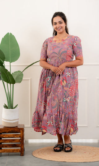 VEDIC VINE | MATERNITY COTTON MAXI ANKLE LENGTH