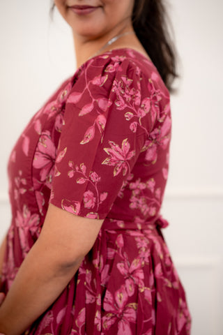 MULBERRY FLORAL | MATERNITY COTTON MAXI FULL LENGTH