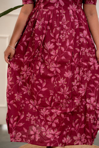 MULBERRY FLORAL | MATERNITY COTTON MAXI FULL LENGTH