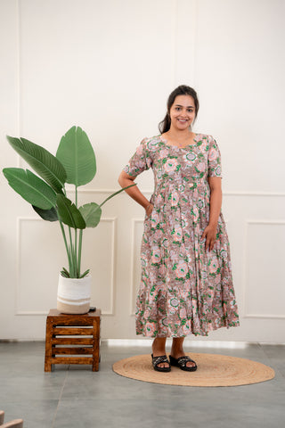 SUNDAY SANGRIA | MATERNITY COTTON MAXI ANKLE LENGTH