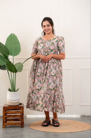 SUNDAY SANGRIA | MATERNITY COTTON MAXI ANKLE LENGTH