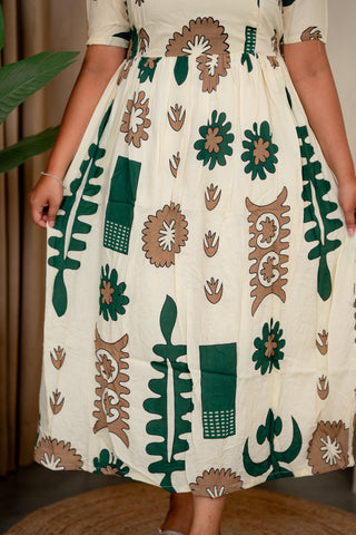 MISTY SYMBOLS | MATERNITY COTTON MAXI ANKLE LENGTH