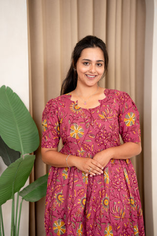 SUNFLOWER | MATERNITY COTTON MAXI ANKLE LENGTH