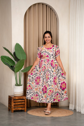 NAKSHATRA | MATERNITY COTTON MAXI ANKLE LENGTH