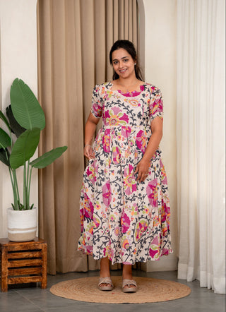 NAKSHATRA | MATERNITY COTTON MAXI ANKLE LENGTH