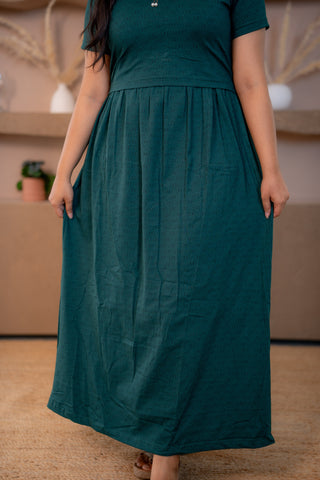 WAVY | ZIPLESS MATERNITY MAXI-NORMAL SLEEVES | FULL LENGTH MAXI