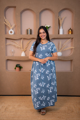 MEADOW | ZIPLESS MATERNITY MAXI-NORMAL SLEEVES | FULL LENGTH MAXI