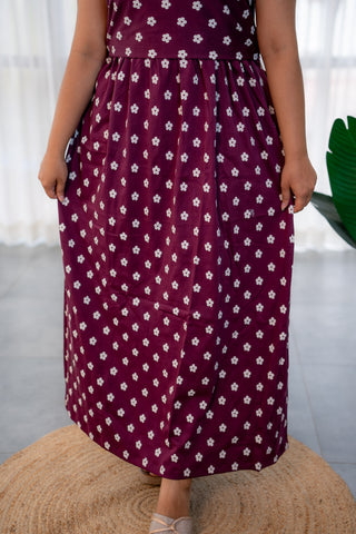BHUTTA DAISY | ZIPLESS MATERNITY MAXI-NORMAL SLEEVES | FULL LENGTH MAXI