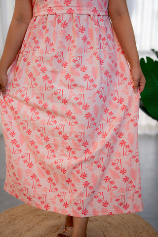 PALMS | ZIPLESS MATERNITY MAXI-NORMAL SLEEVES | ANKLE LENGTH MAXI