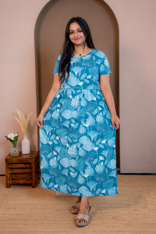 SHELL | ZIPLESS MATERNITY MAXI-NORMAL SLEEVES | FULL LENGTH MAXI