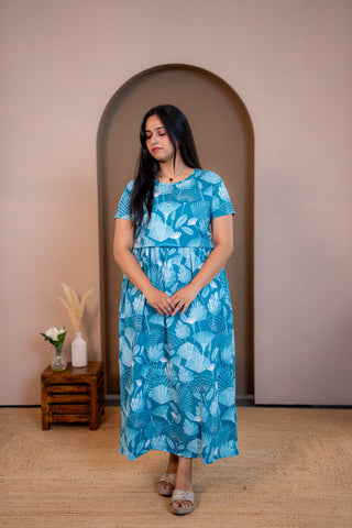 SHELL | ZIPLESS MATERNITY MAXI-NORMAL SLEEVES | FULL LENGTH MAXI