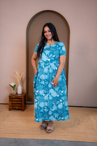 SHELL | ZIPLESS MATERNITY MAXI-NORMAL SLEEVES | FULL LENGTH MAXI