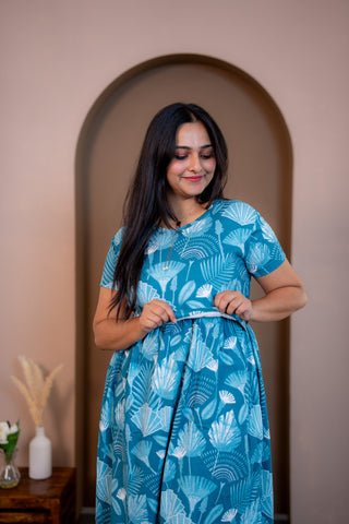 SHELL | ZIPLESS MATERNITY MAXI-NORMAL SLEEVES | FULL LENGTH MAXI