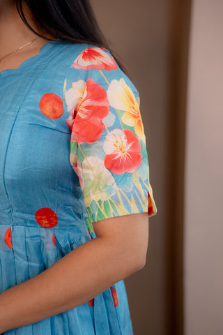 POLKA FLOWER | MATERNITY MAXI ANKLE LENGTH