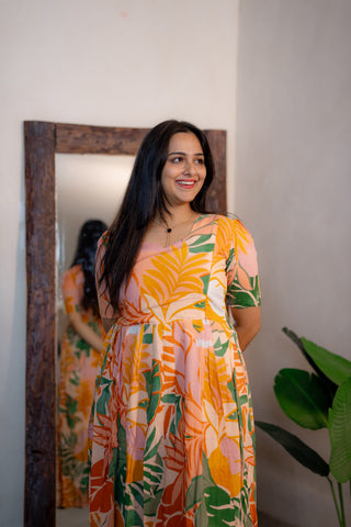 KANTHA LEAF | MATERNITY COTTON ANKLE LENGTH