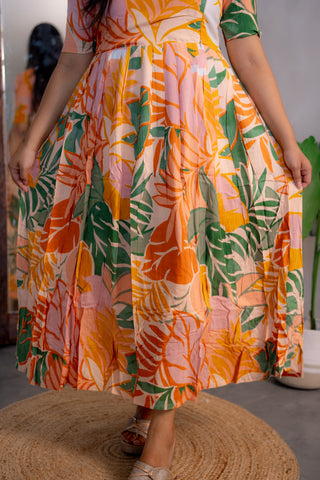 KANTHA LEAF | MATERNITY COTTON ANKLE LENGTH
