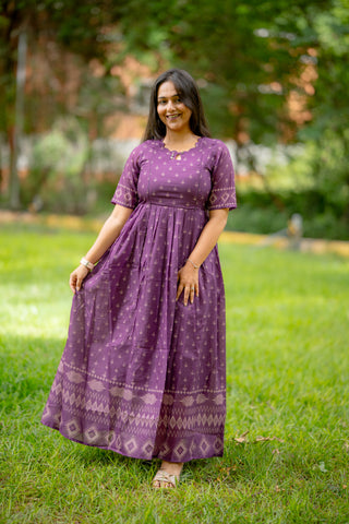 VINTAGE BORDER | MATERNITY MAXI FULL LENGTH