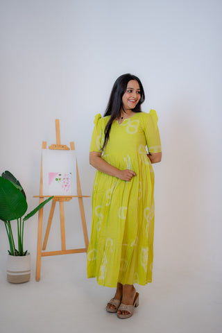 FLORESCENT HEM| MATERNITY COTTON ANKLE LENGTH