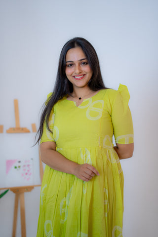 FLORESCENT HEM| MATERNITY COTTON ANKLE LENGTH
