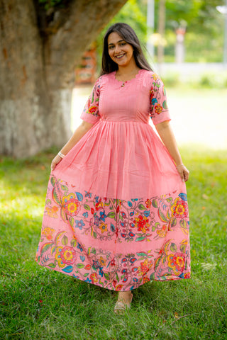PINK MULTI FLORAL  | MATERNITY MAXI FULL LENGTH