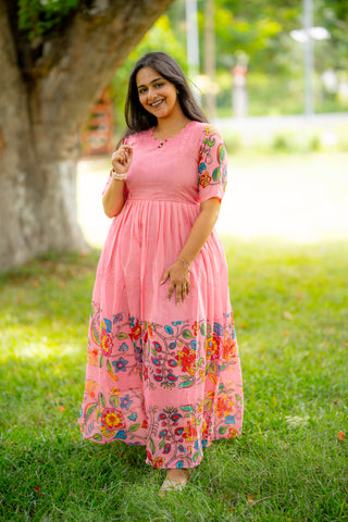 PINK MULTI FLORAL  | MATERNITY MAXI FULL LENGTH