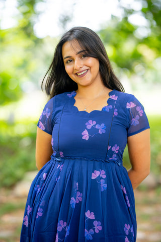 ROYAL RUFFLE | MATERNITY GEORGETTE MAXI ANKLE LENGTH