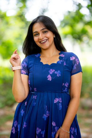 ROYAL RUFFLE | MATERNITY GEORGETTE MAXI ANKLE LENGTH