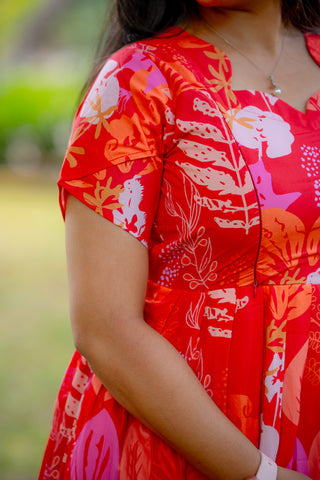SUNSET FLARED | MATERNITY GEORGETTE MAXI ANKLE LENGTH
