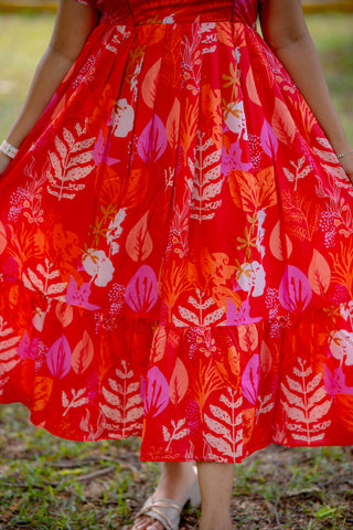 SUNSET FLARED | MATERNITY GEORGETTE MAXI ANKLE LENGTH